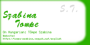 szabina tompe business card