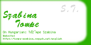 szabina tompe business card